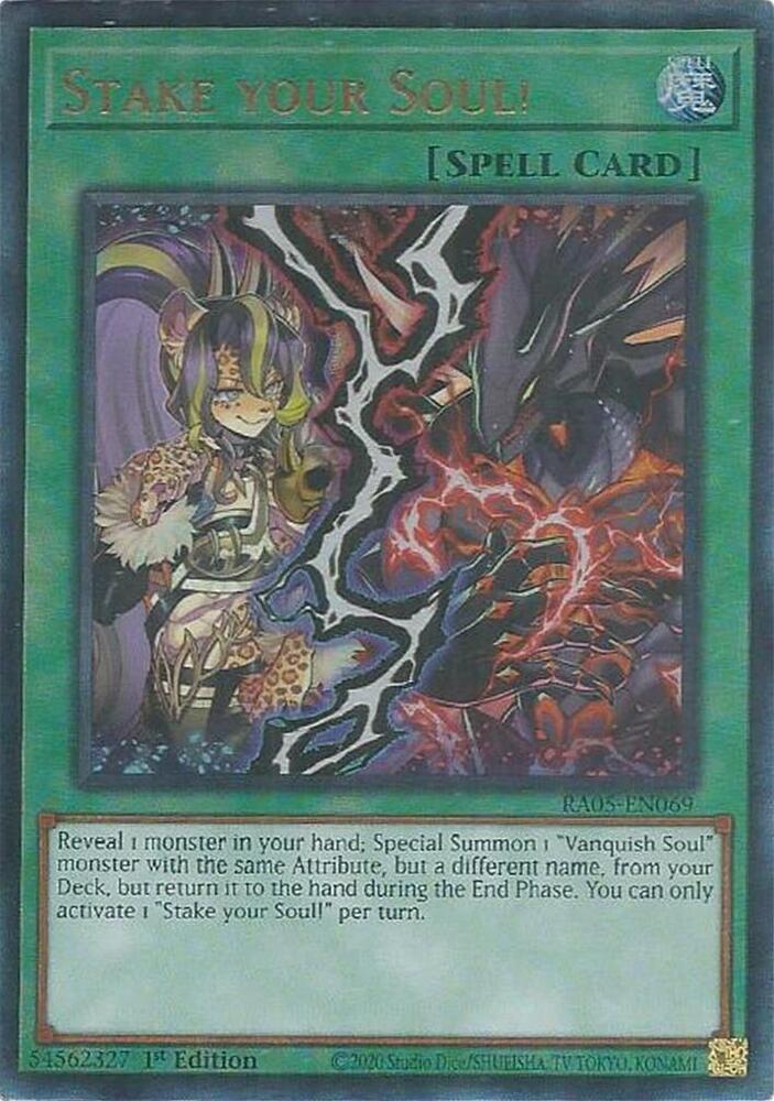 Stake your Soul! (PUR) - RA05-EN069 - Prismatic Ultimate Rare - 1st Edition