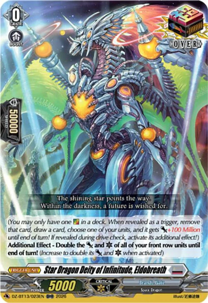 Star Dragon Deity of Infinitude, Eldobreath - DZ-BT13/023EN - Over Double Rare