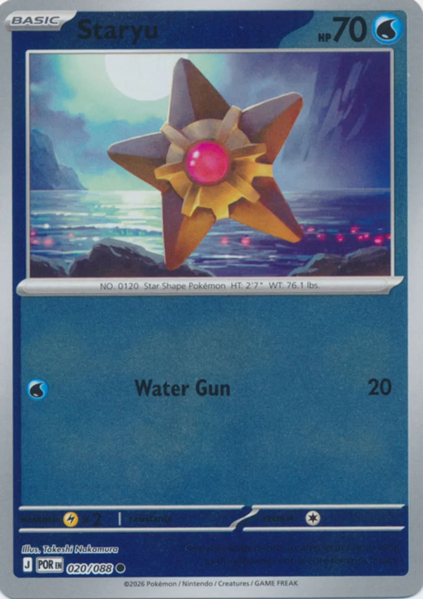 Staryu - 020/088 - Common - Reverse Holo