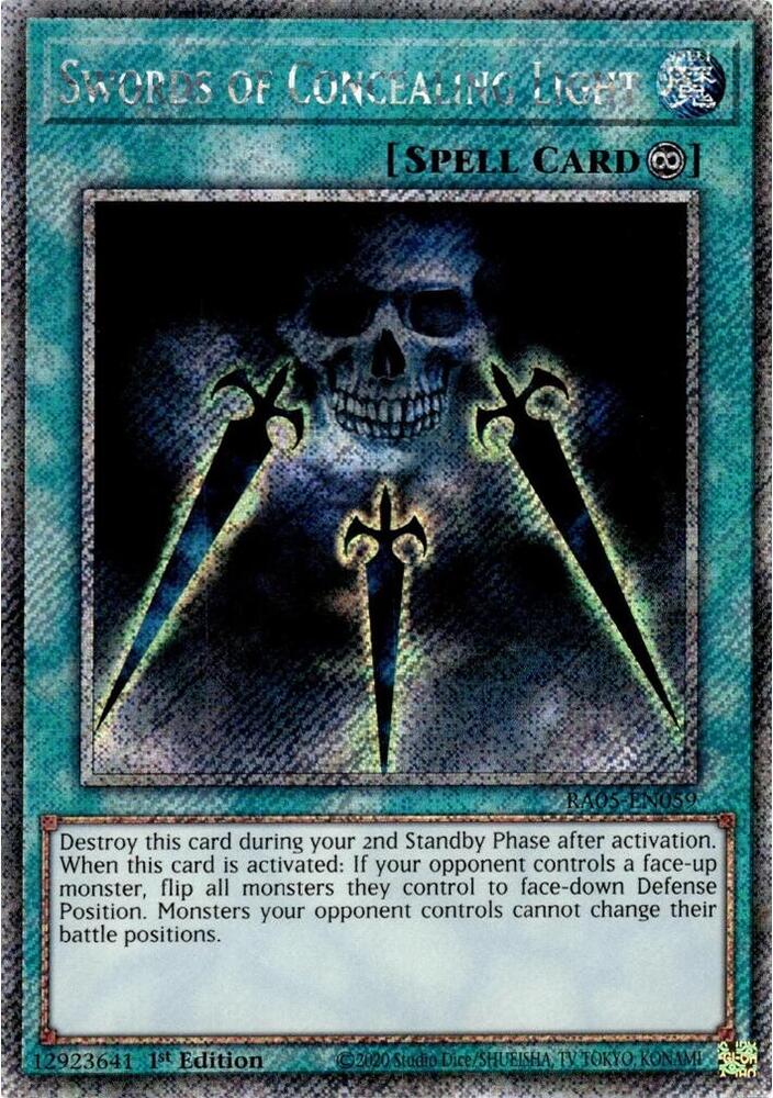 Swords of Concealing Light (Platinum Secret Rare) - RA05-EN059 - Platinum Secret Rare - 1st Edition