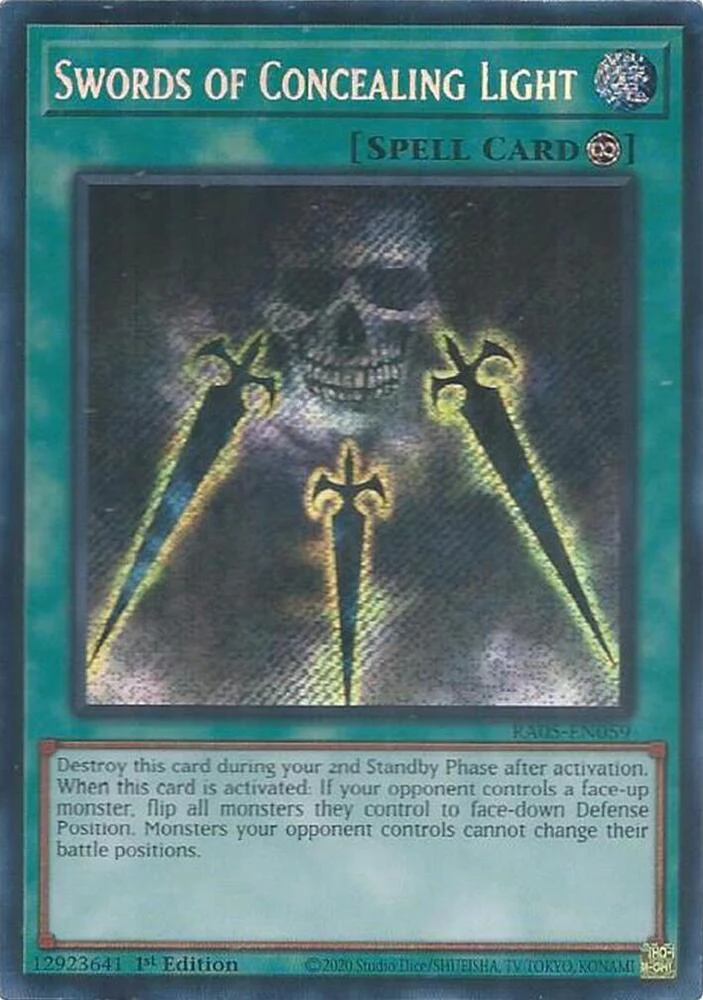 Swords of Concealing Light (Secret Rare) - RA05-EN059 - Secret Rare - 1st Edition