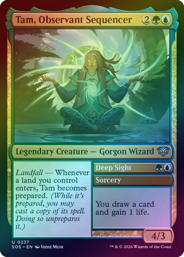 Tam, Observant Sequencer // Deep Sight (Foil) (SOS)