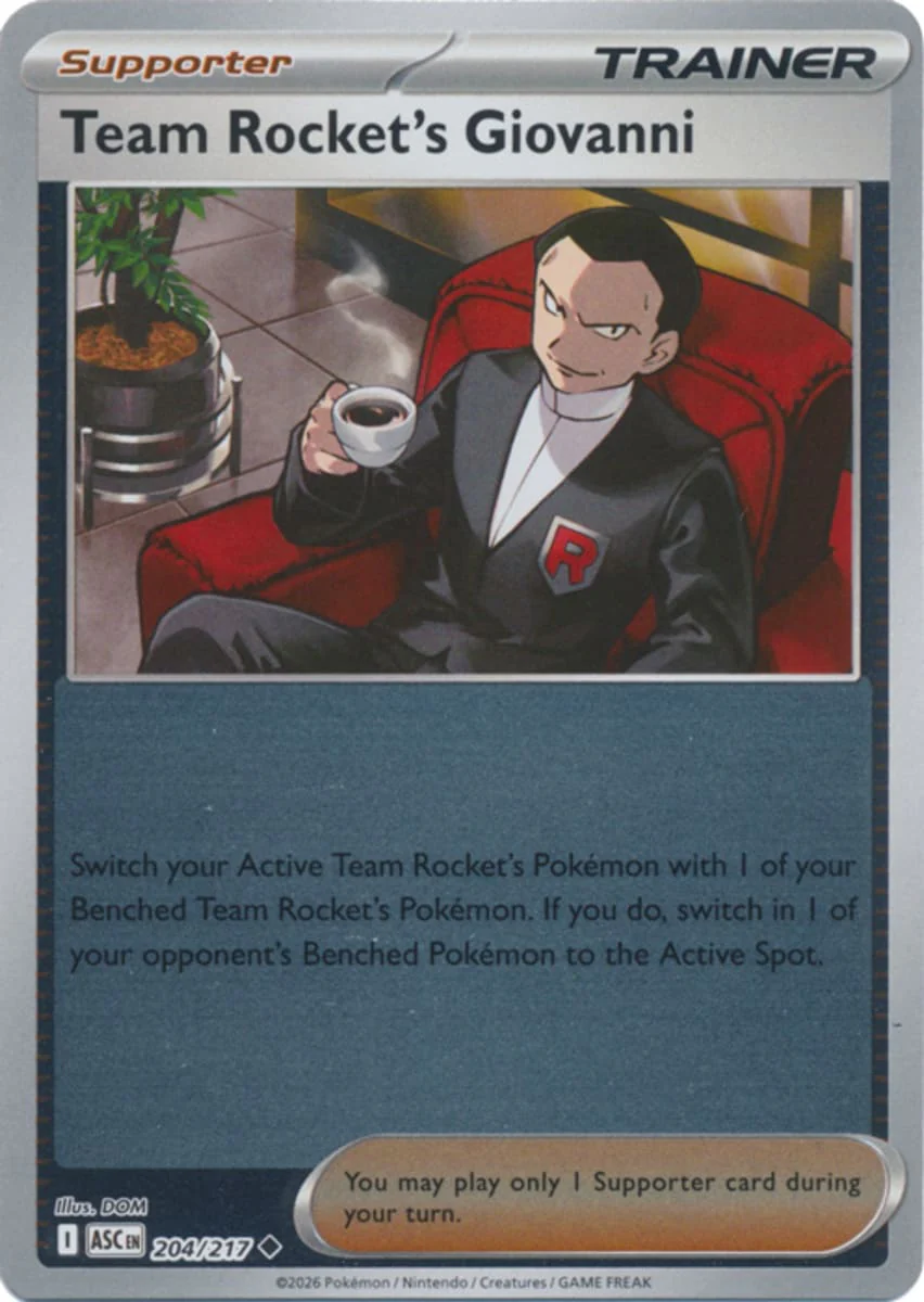 Team Rocket's Giovanni - 204/217 - Uncommon - Reverse Holo