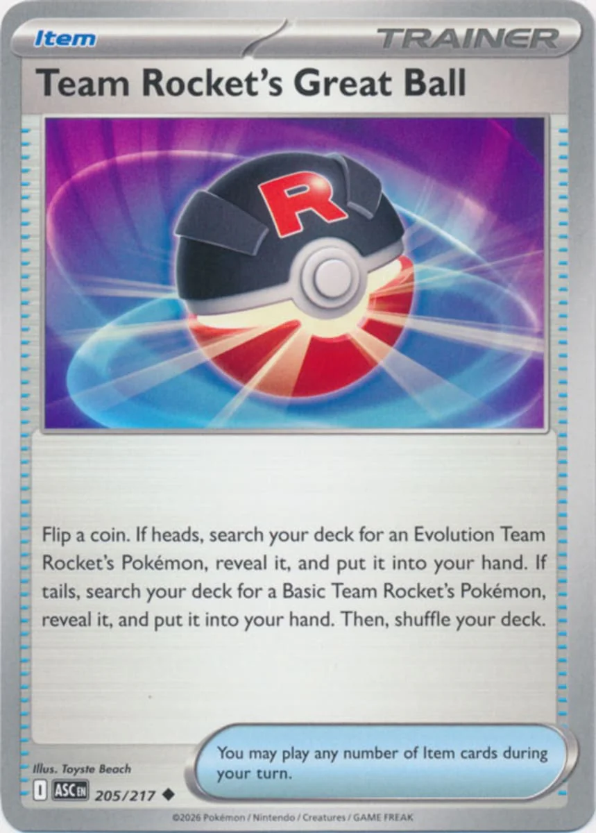 Team Rocket's Great Ball - 205/217 - Uncommon