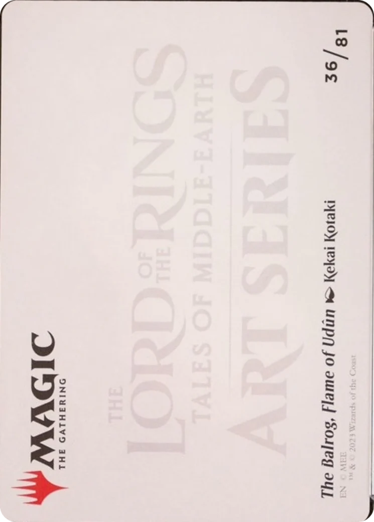 The Balrog, Flame of Udûn - Art Series (Gold-Stamped Signature) (ALTR) - Image 2