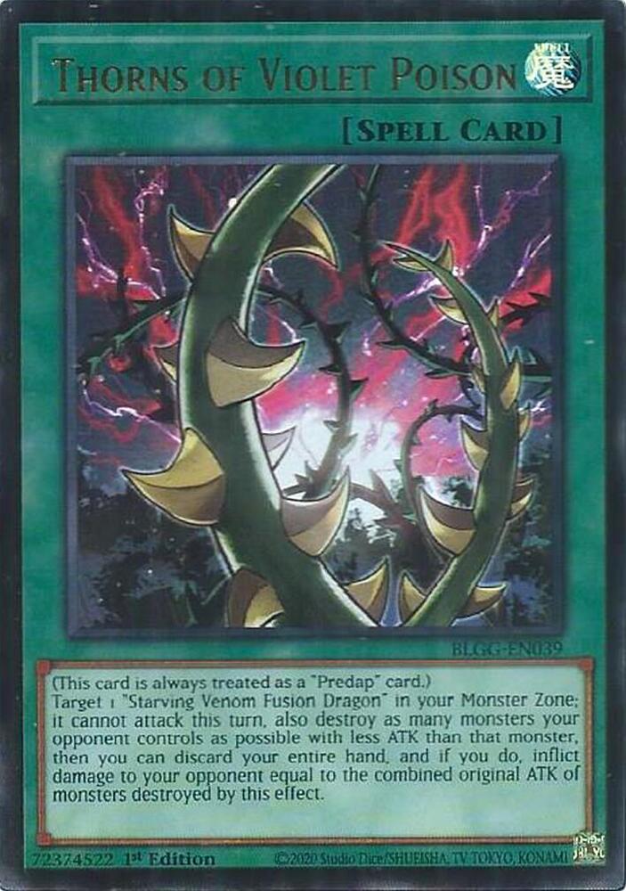 Thorns of Violet Poison - BLGG-EN039 - Ultra Rare - 1st Edition