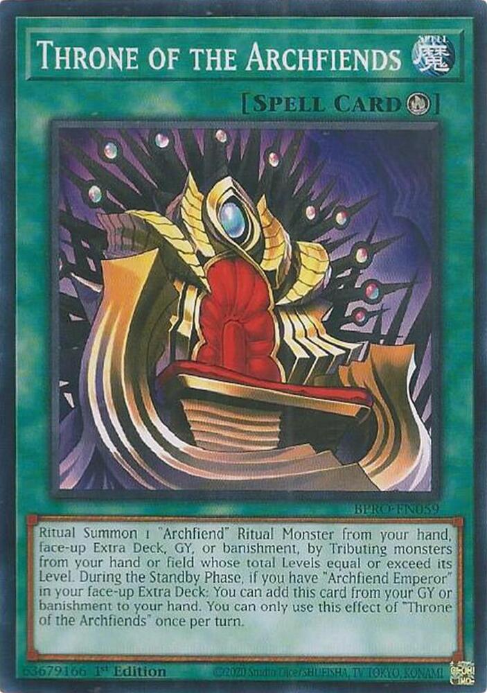 Throne of the Archfiends - BPRO-EN059 - Common - 1st Edition