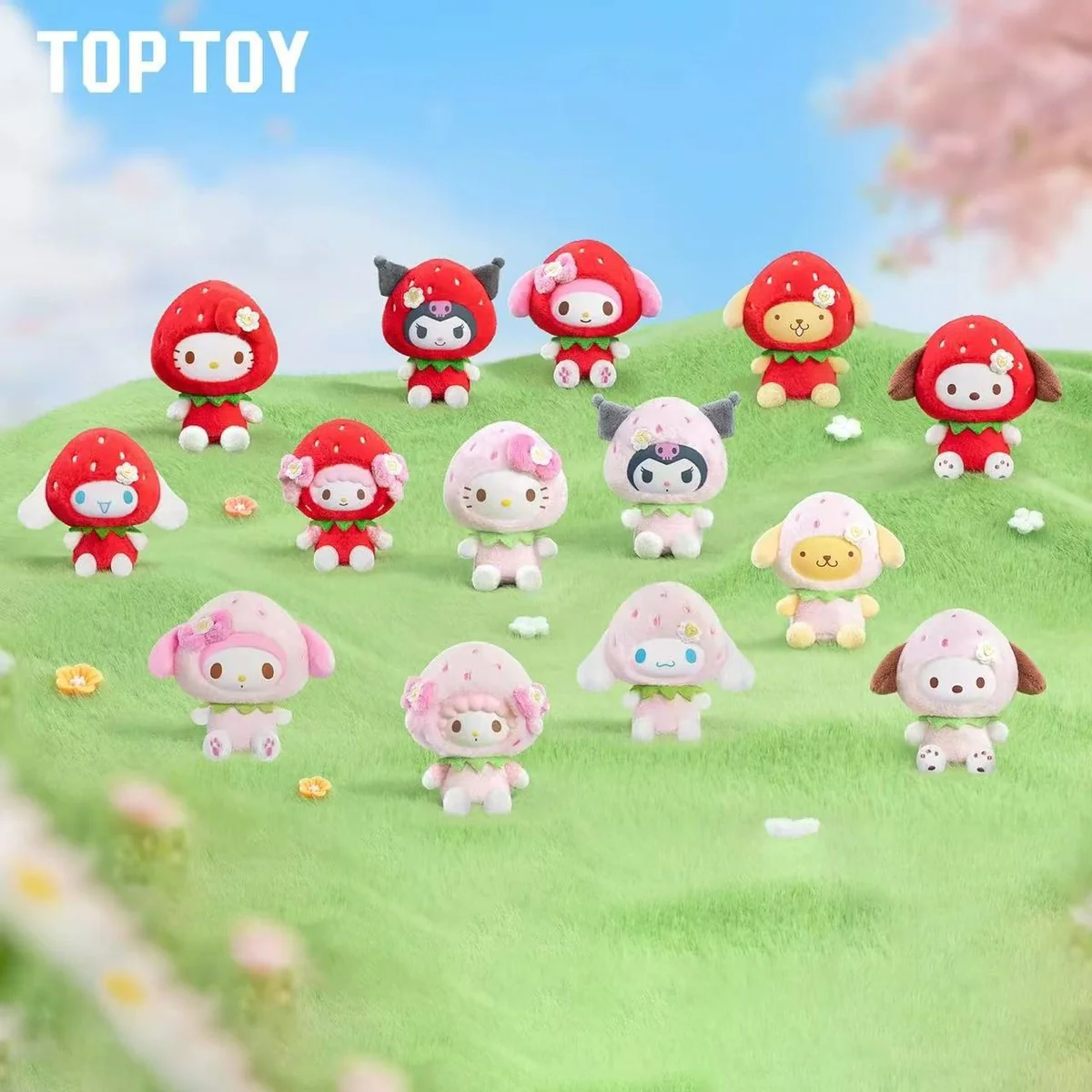 Top Toy - Sanrio: Characters Sweet Strawberry Series Plush Keychain - Blind Box