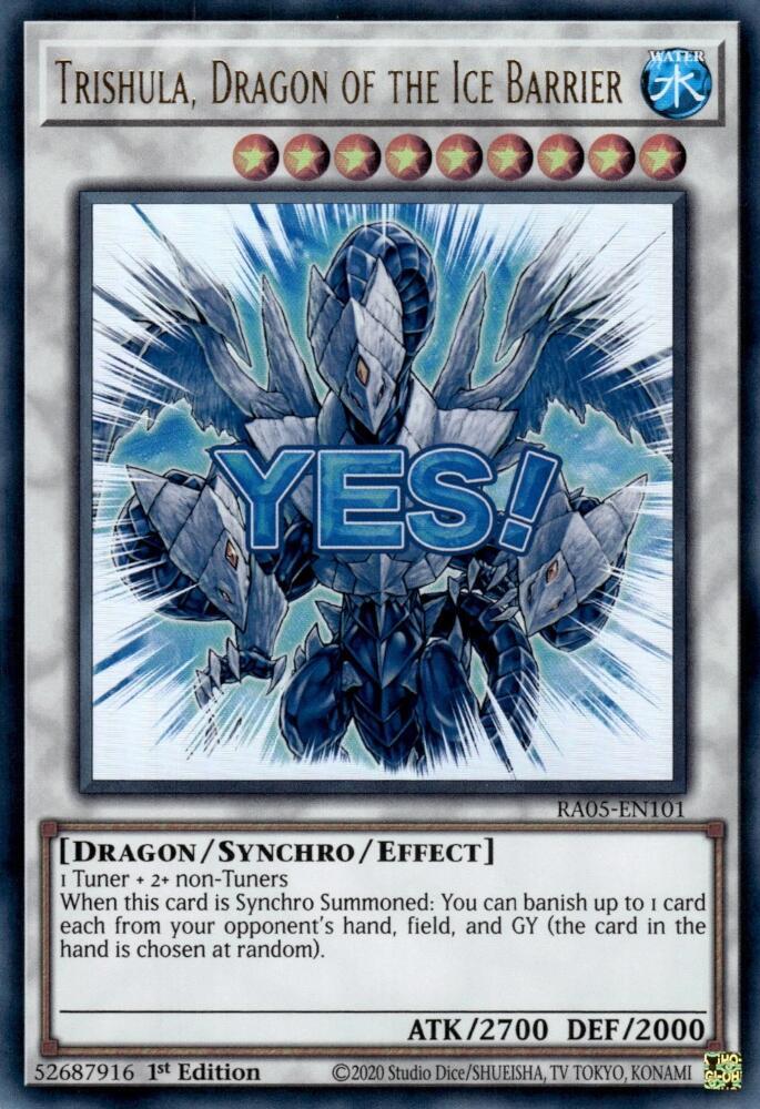 Trishula, Dragon of the Ice Barrier - RA05-EN101 - Ultra Rare - 1st Edition