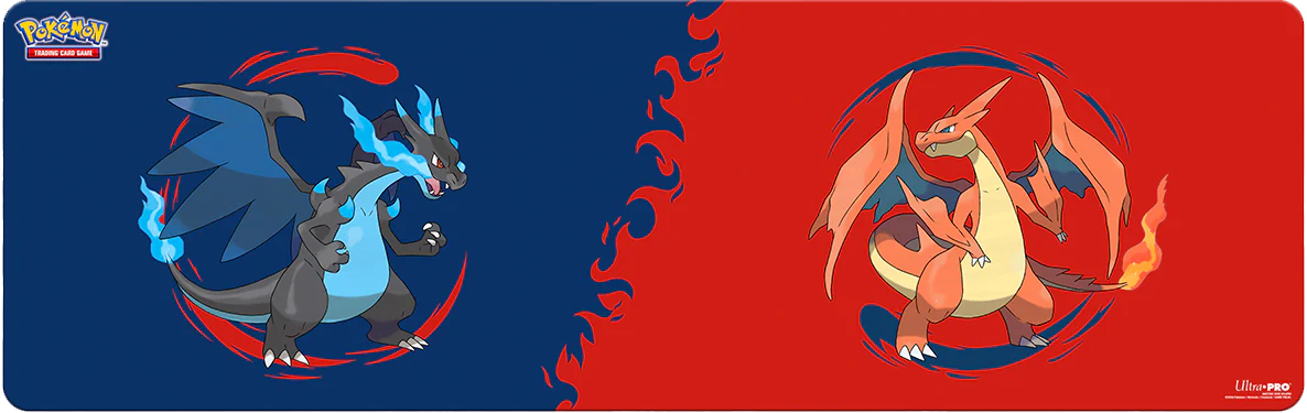 Ultra Pro - Table Playmat - Pokemon - Mega Charizard X & Mega Charizard Y - 6ft