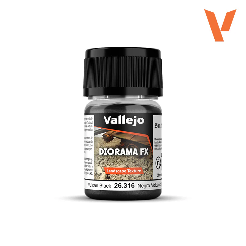 Vallejo - Diorama Effects - Landscape Texture - Vulcan Black (0.1-0.6mm) [26.316] (35ml)