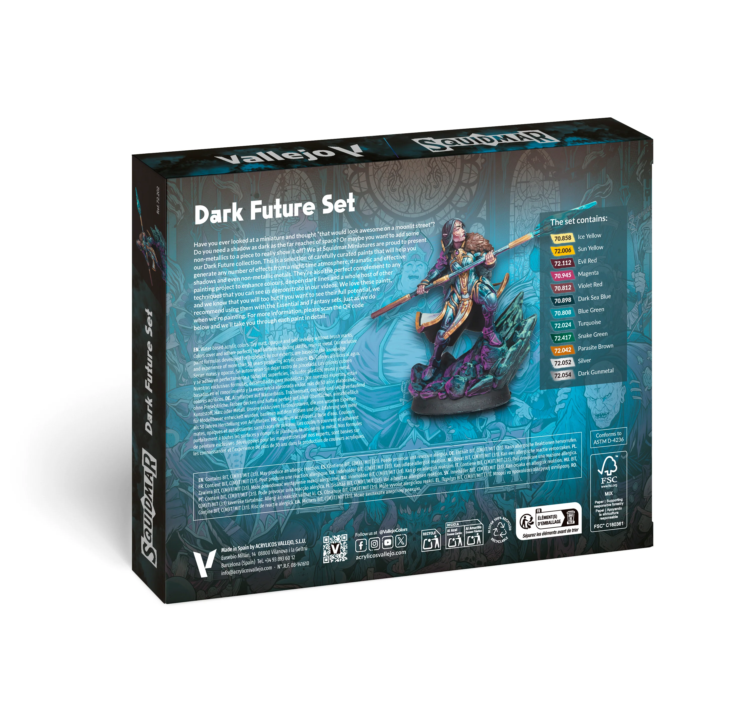 Vallejo - Squidmar Miniatures: Dark Future Paint Set [72.202] - Image 2