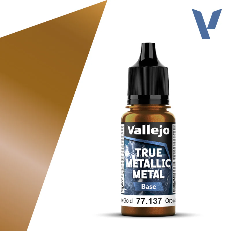 Vallejo - True Metallic Metal - Base: Arcane Gold [77.137] (18ml)