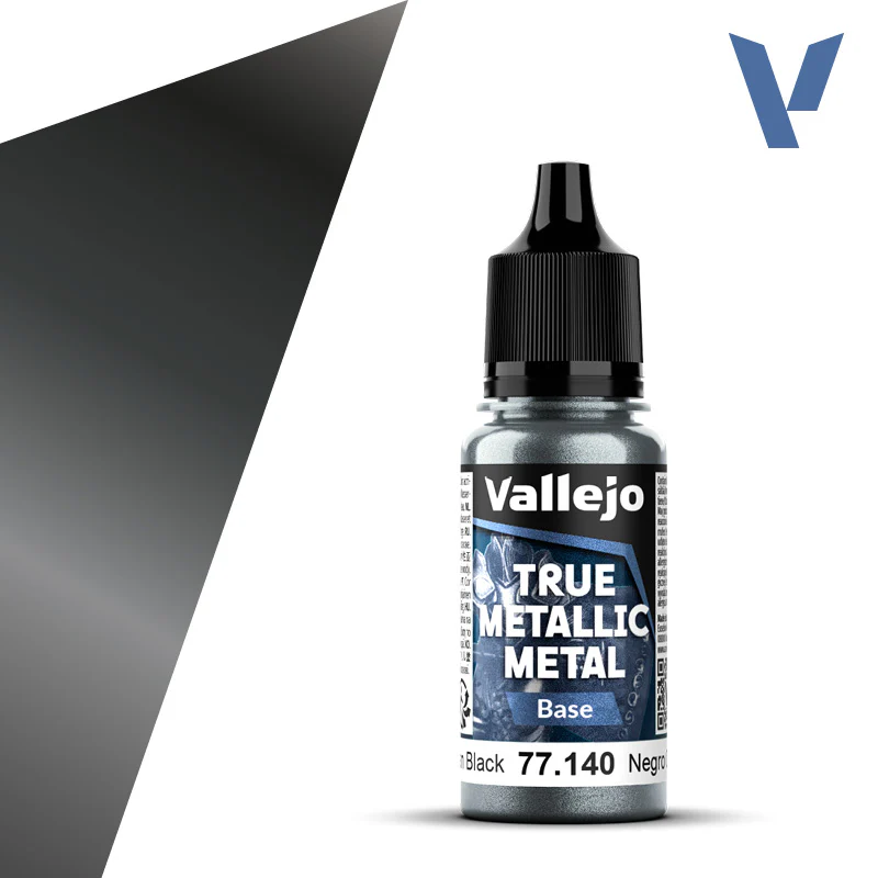 Vallejo - True Metallic Metal - Base: Obsidian Black [77.140] (18ml)