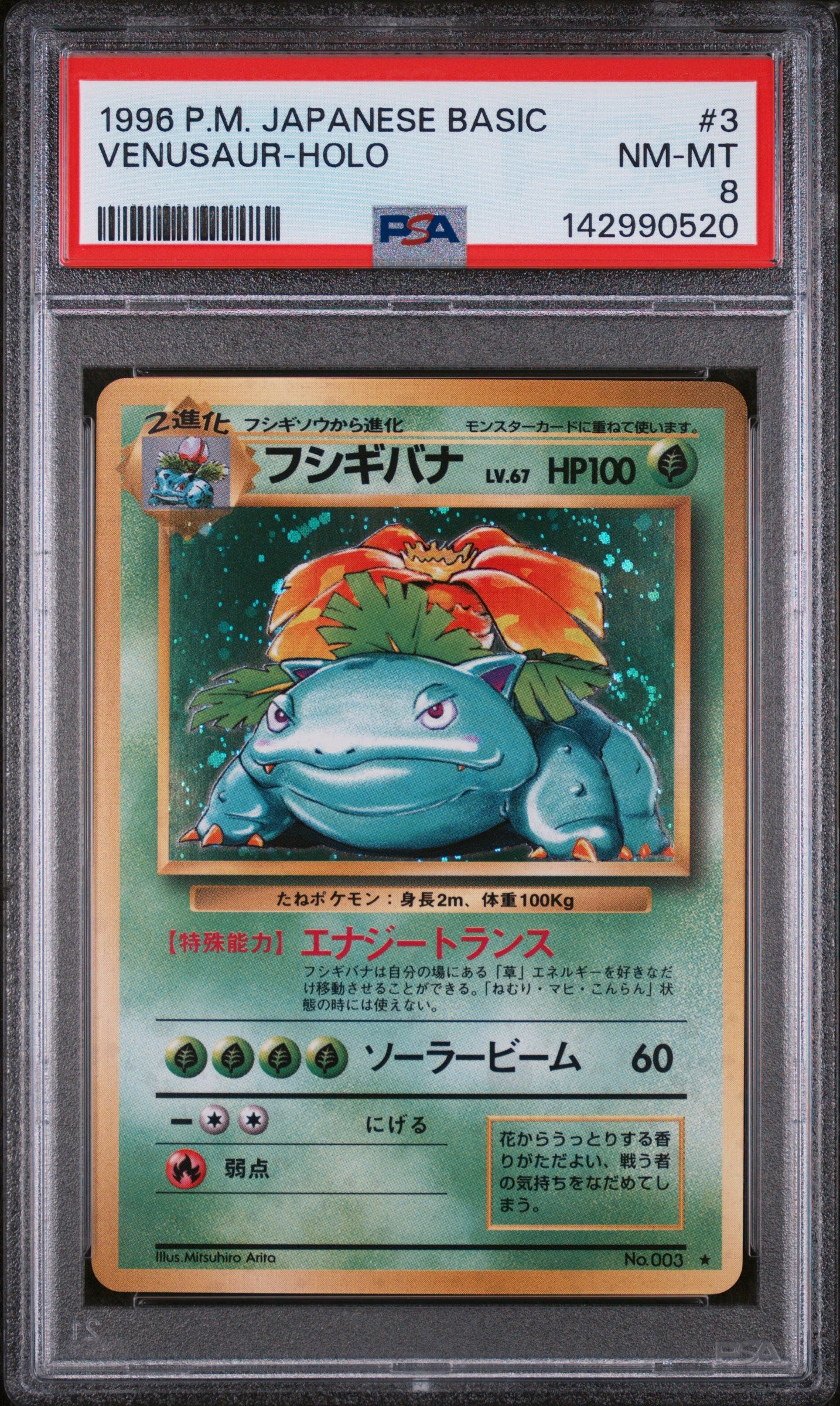 VENUSAUR (3) - POKEMON JAPANESE BASIC - HOLO - NM-MT 8