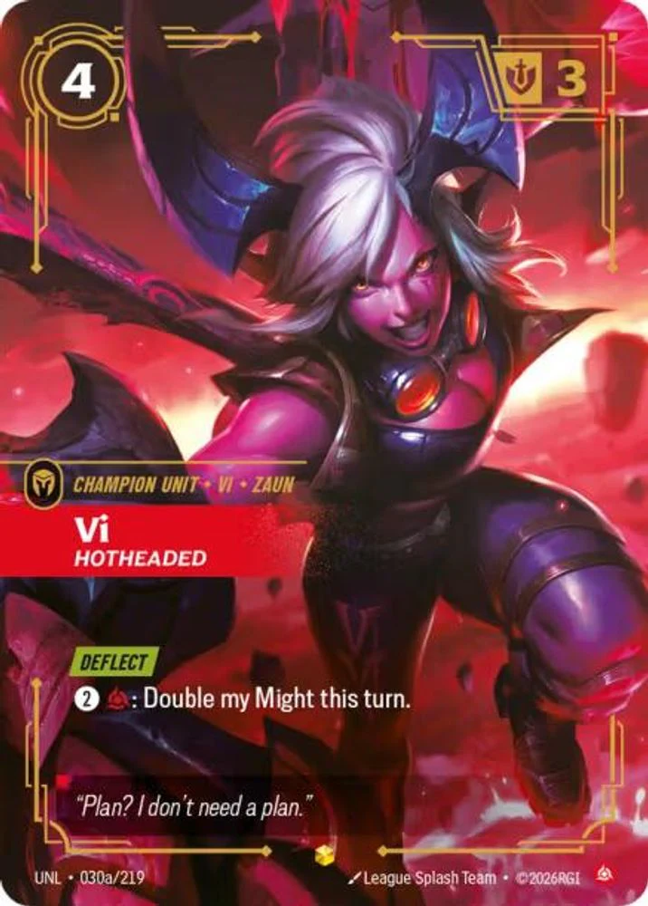 Vi - Hotheaded (Alternate Art) - 030a/219 - Showcase