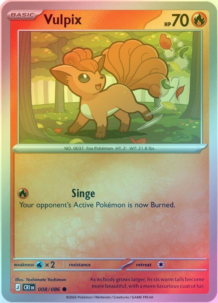 Vulpix - 008/086 - Common - Reverse Holo
