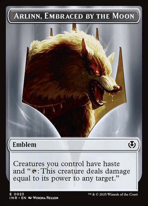 Wolf (018) Token // Arlin, Embraced by the Moon Emblem (TINR) - Image 2