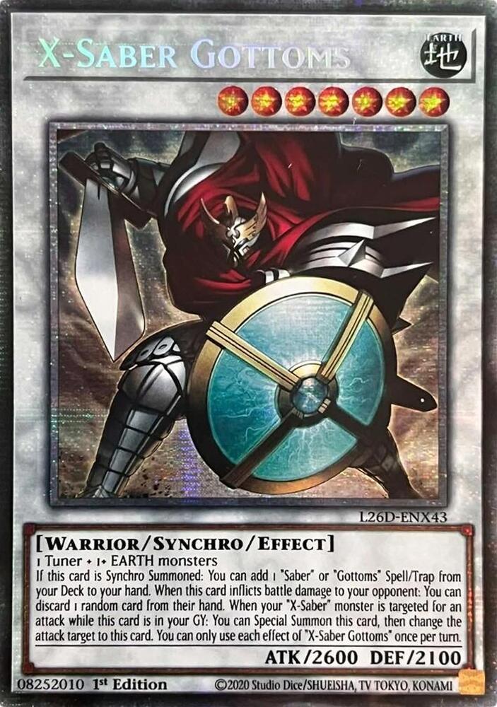 X-Saber Gottoms - L26D-ENX43 - Starlight Rare - 1st Edition