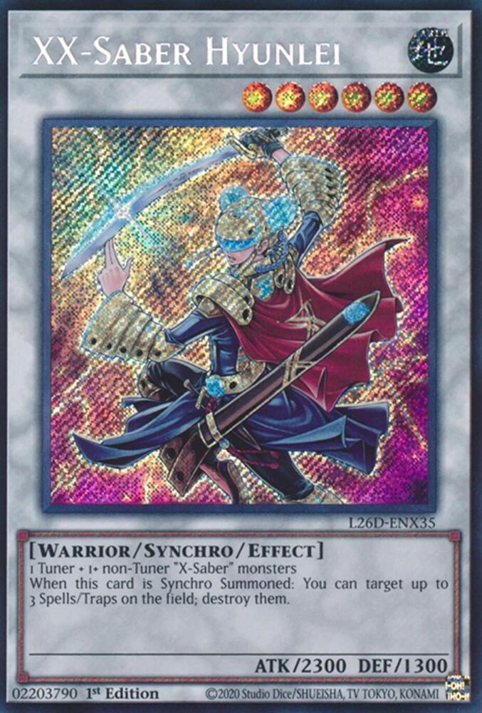 XX-Saber Hyunlei (Secret Rare) - L26D-ENX35 - Secret Rare - 1st Edition