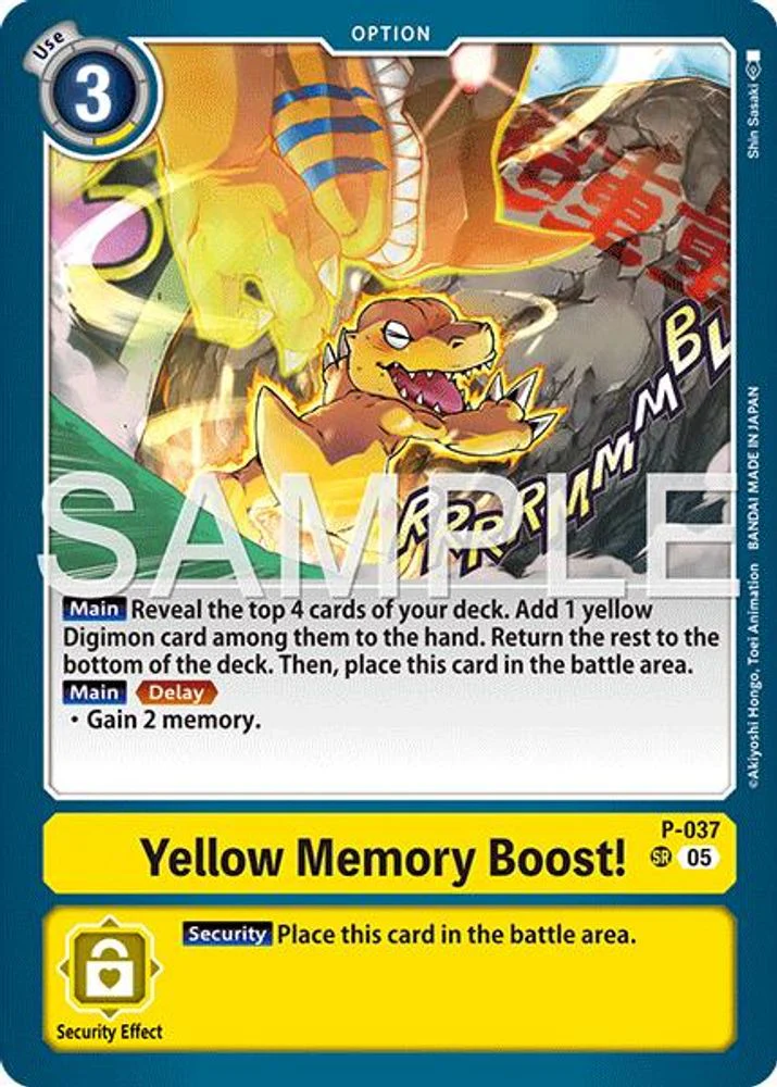 Yellow Memory Boost! (Block 5 Reprint) - P-037 - Super Rare