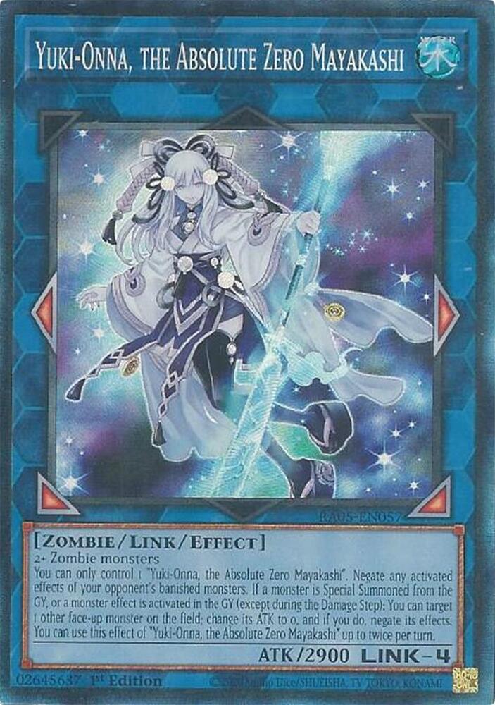 Yuki-Onna, the Absolute Zero Mayakashi (PCR) - RA05-EN057 - Prismatic Collector's Rare - 1st Edition