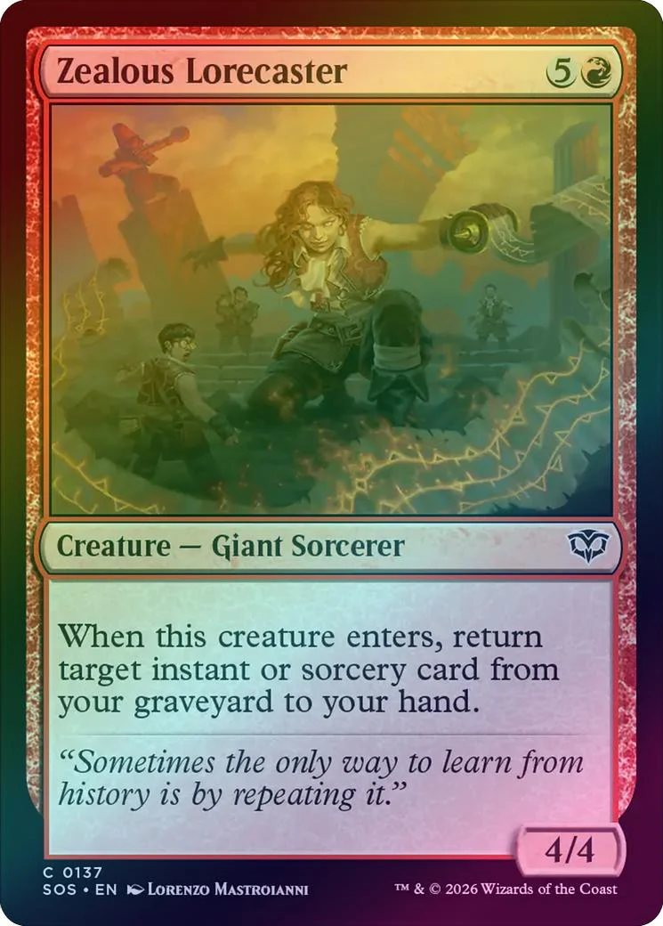 Zealous Lorecaster (Foil) (SOS)
